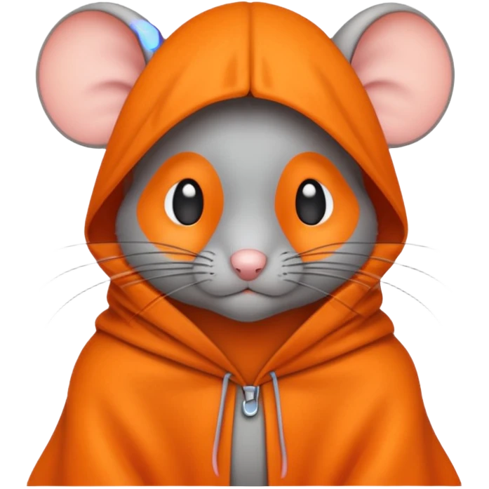 a mouse Prison wear orange cloth emoji