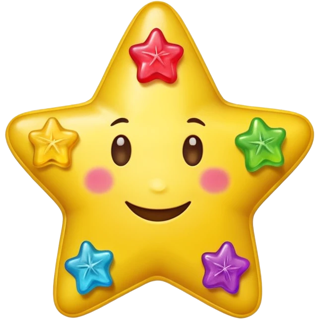 ستاره خندان با هله پاستیلی emoji