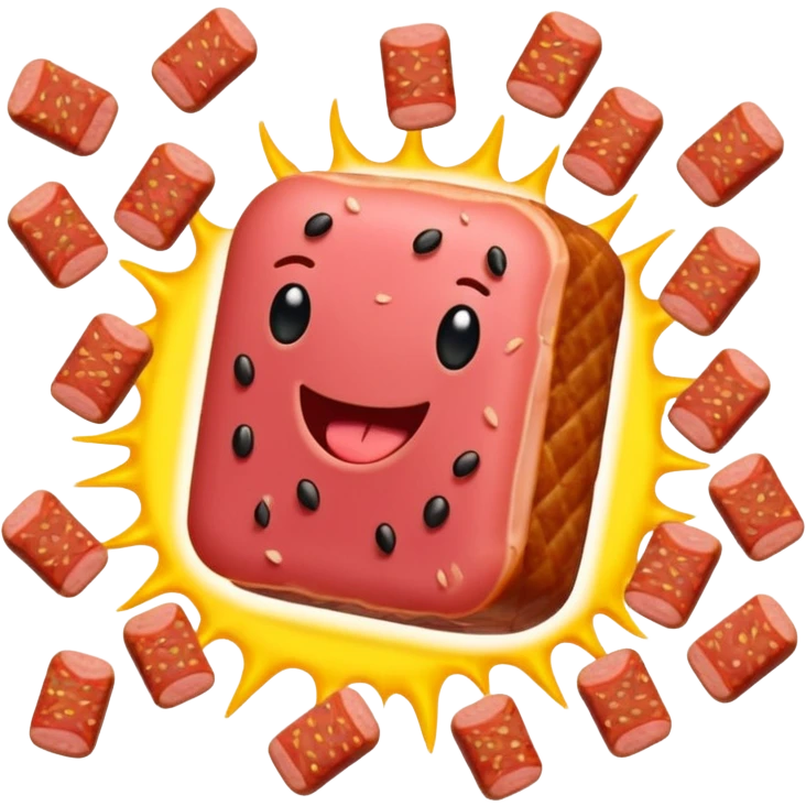 SPAM MEAT meme summer DANCE PARTY LANDSCAPE emoji