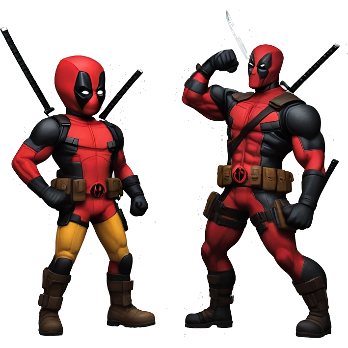 Deadpool and wolverine epic, UHD, high quality  emoji