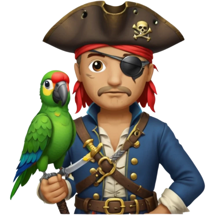 pirate and parrot emoji