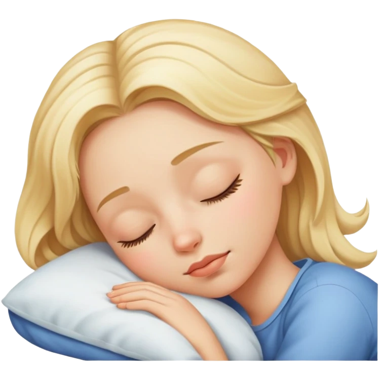 Blonde girl sleeping emoji