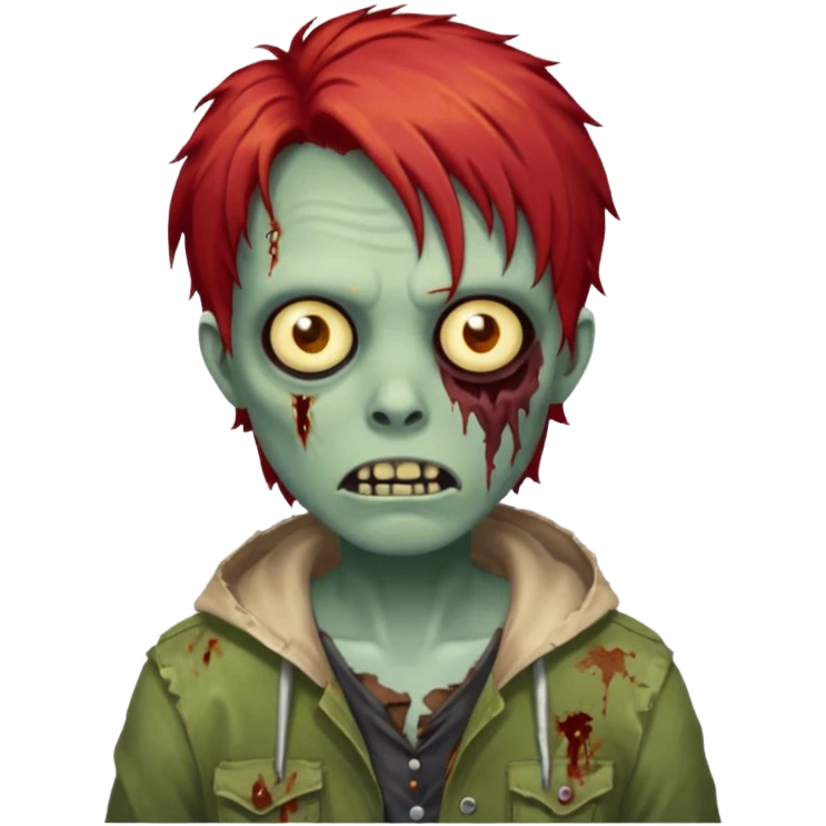 Zombie ponda red hair  emoji