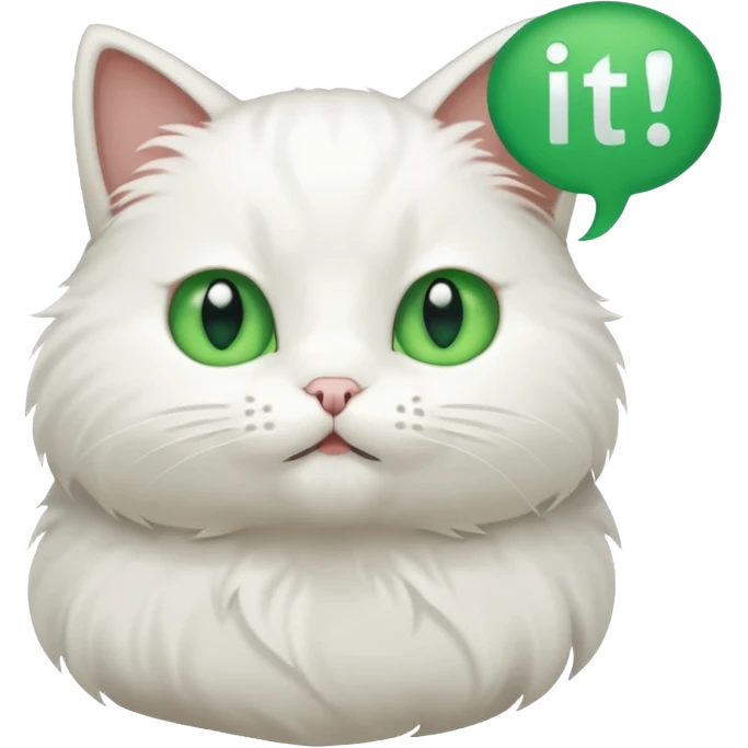 cat with speech bubble saying  "i hate it here" emoji