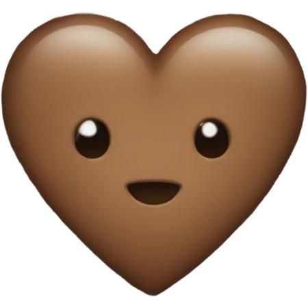Flannel brown heart emoji