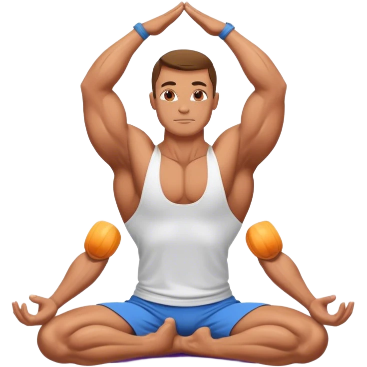 bodybuilder yoga emoji