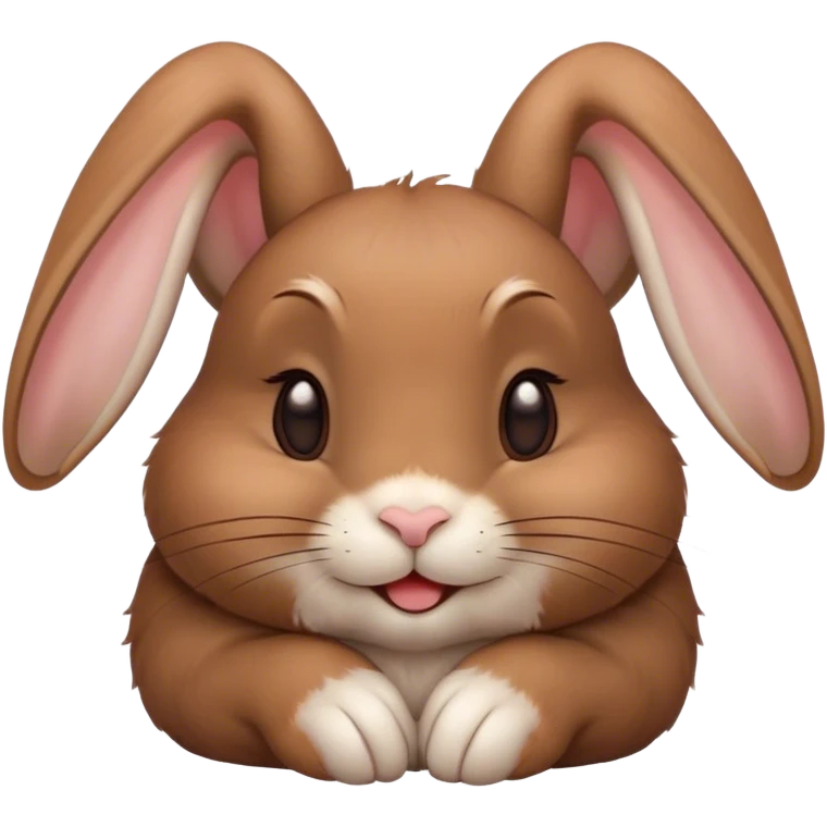 Meme-Worthy Cute Sleeping Brown Rabbit Portrait Emoji, Head resting peacefully with a contented smile, showcasing a delightfully sturdy build and a luxuriously soft brown fur, eyes shut in a serene nap, Simplified yet hilariously adorable features, highly detailed, glowing with a soft, drowsy light, high shine, relaxed and utterly lovable, stylized with an air of playful laziness, bright and heartwarming, soft glowing outline, capturing the essence of a comically sleepy bunny, so meme-worthy it feels like it could instantly become the next viral sensation of adorable slumber! emoji