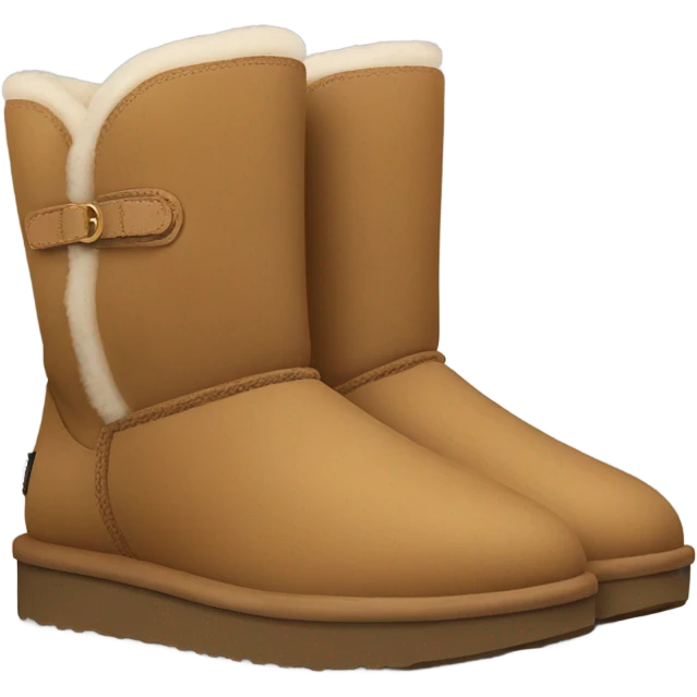 light brown short uggs with platform soles emoji