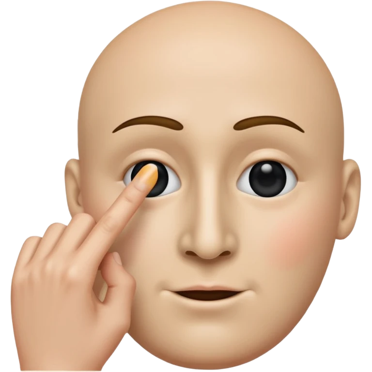 A classic emoji nose, no face, with a pointer finger touching the tip of it emoji