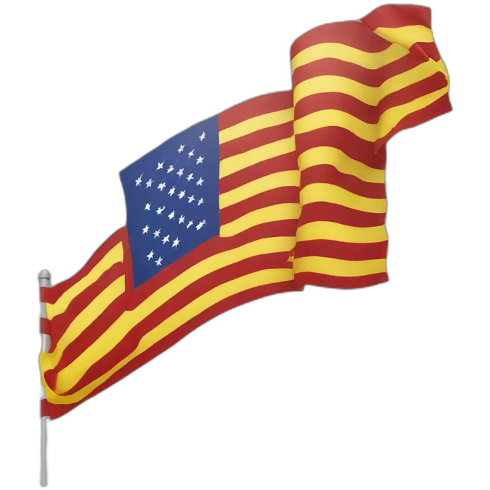 Flag above yellow and below red horizontal emoji