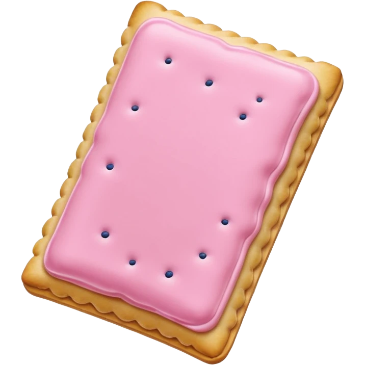 Pop tarts with pink icing cum emoji