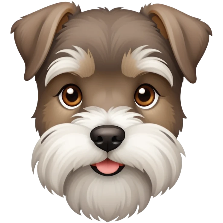 Brown and white schnauzer emoji