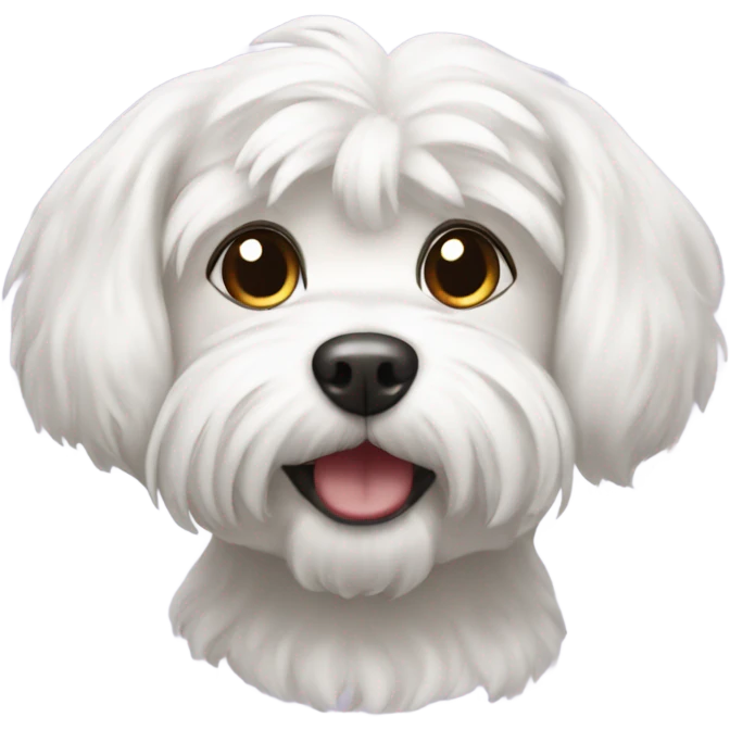 Shelly maltese dog face happy emoji