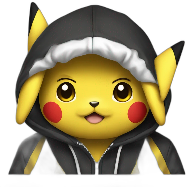 pikachu black hoodie emoji