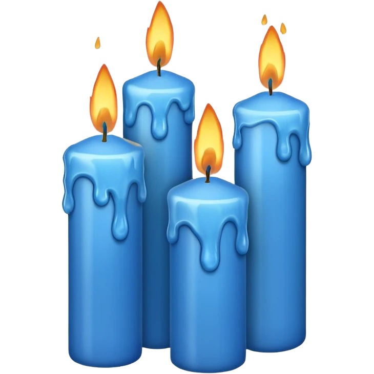 blue candles emoji