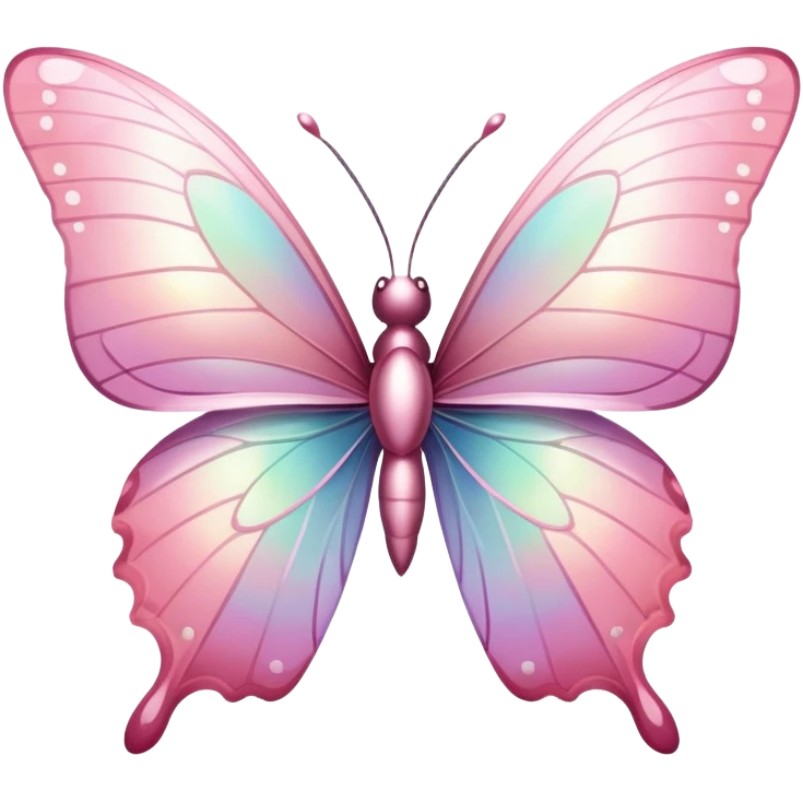 Light pink pearlescent butterfly emoji
