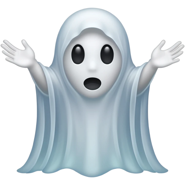 realistic ghost without a face emoji