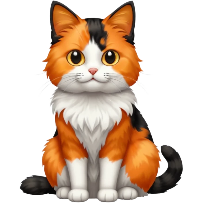A calico cat emoji