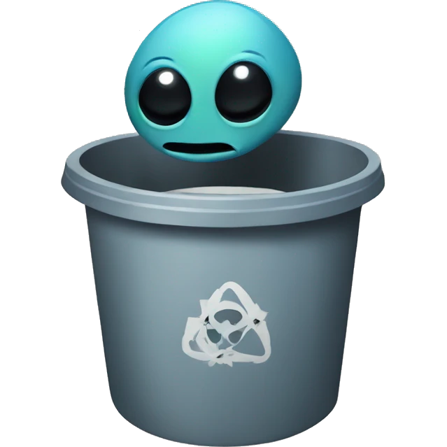 alien in the trash emoji