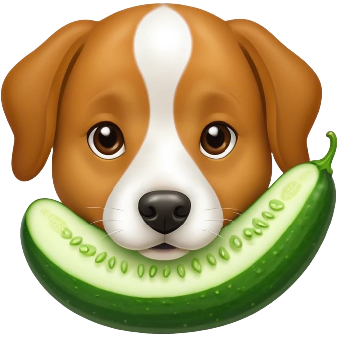 Gurke steckt in Hund  emoji