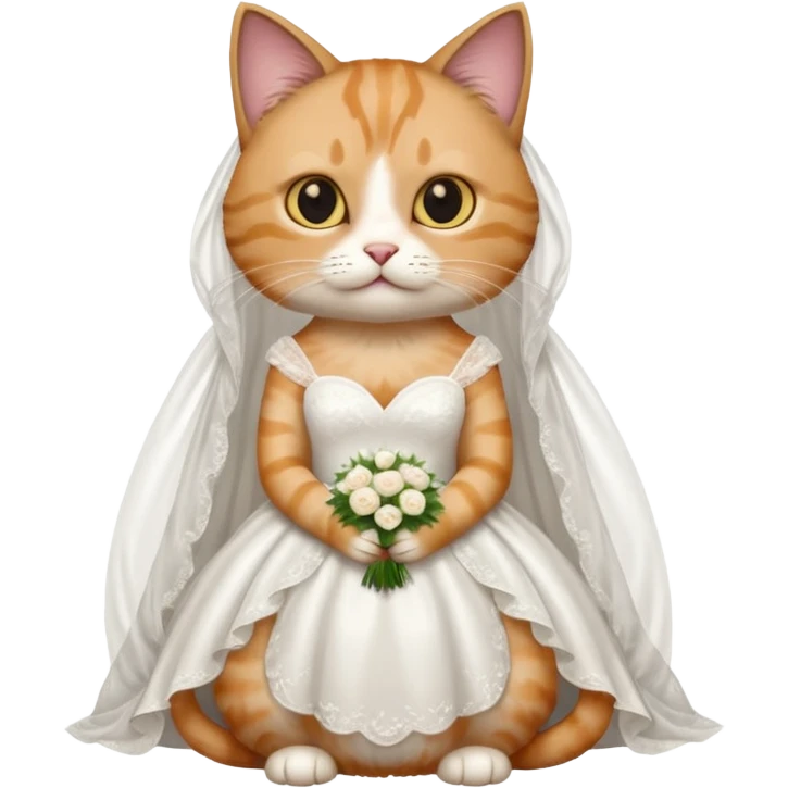 cat in a wedding dress emoji