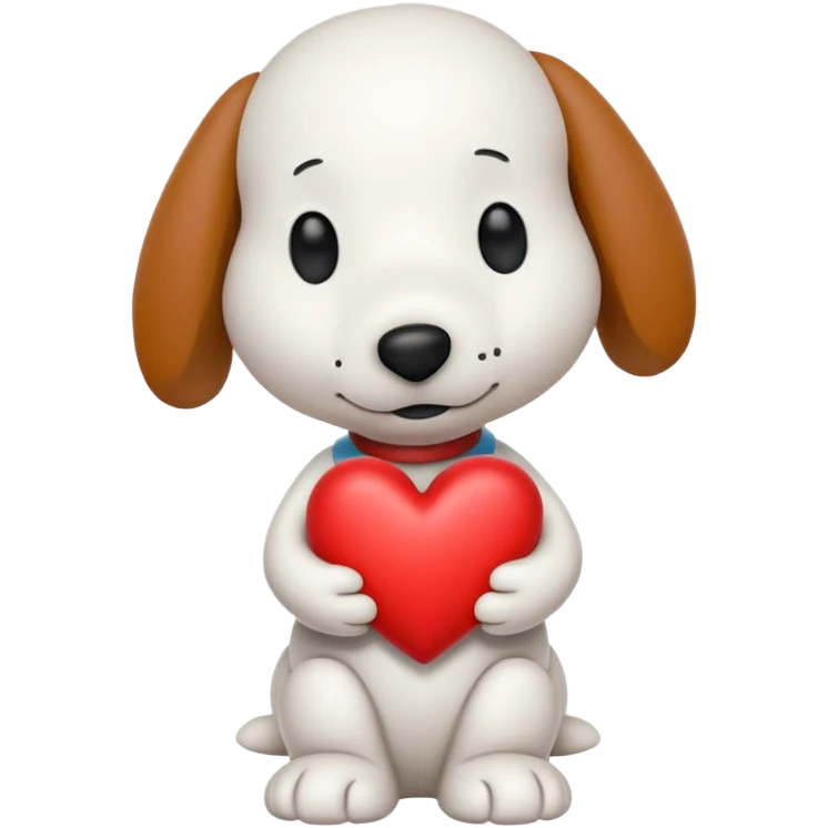Snoopy holding heart  emoji
