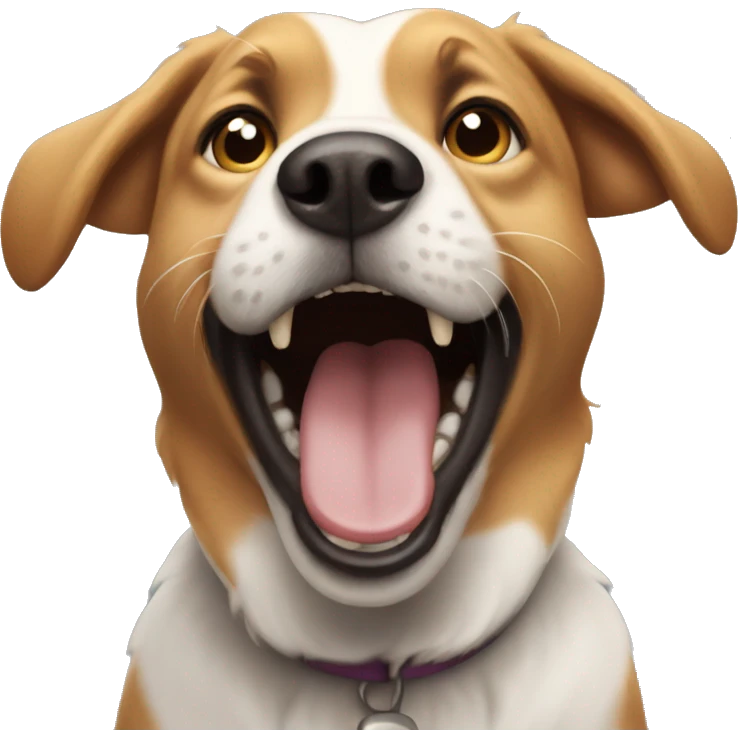 an excited dog emoji
