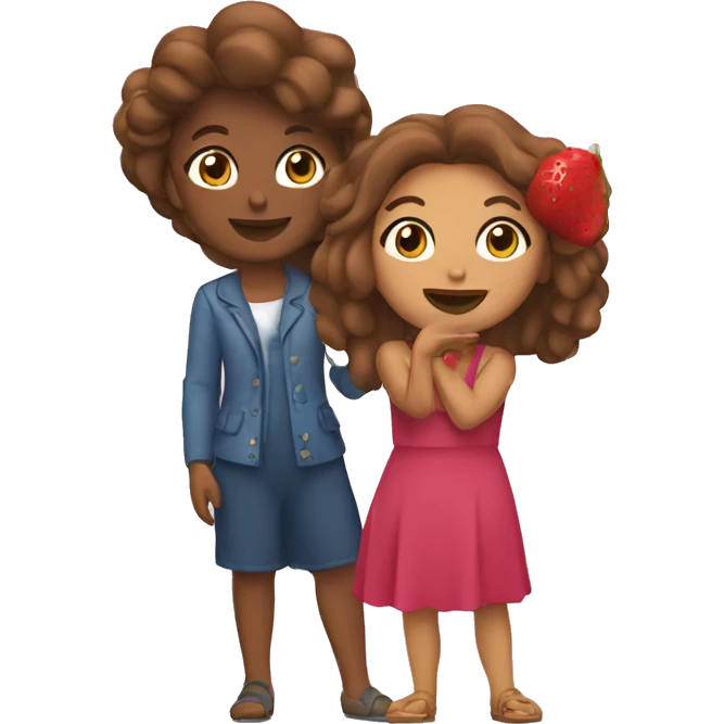 Fresa y mujer  emoji