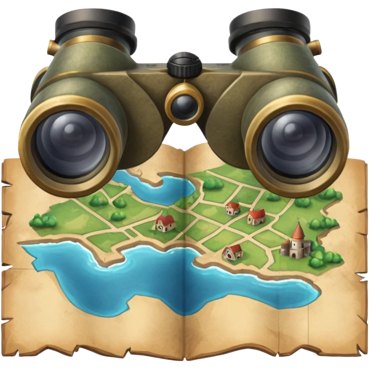 map with binoculars emoji
