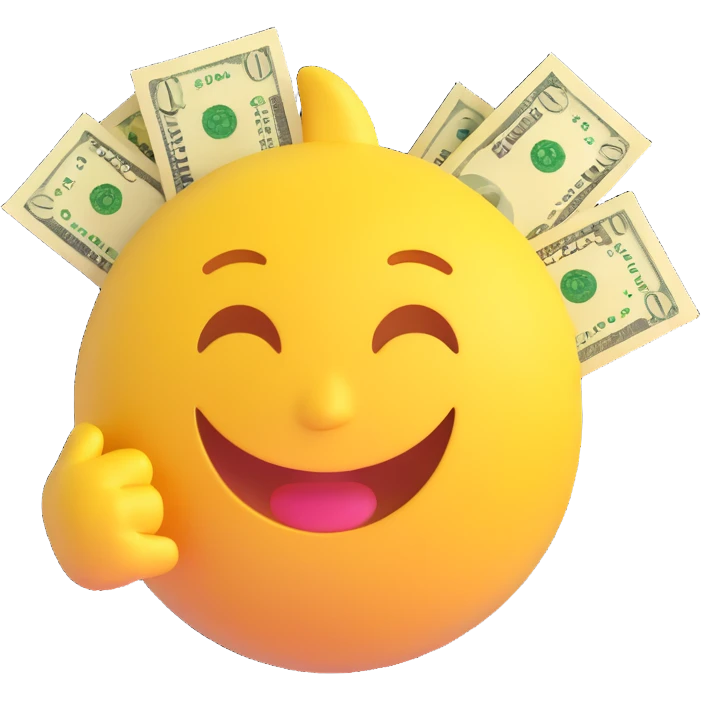 IT and money combined, 3D emoji style emoji