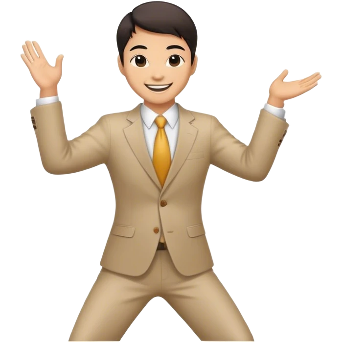 Asian lawyer dancing. emoji