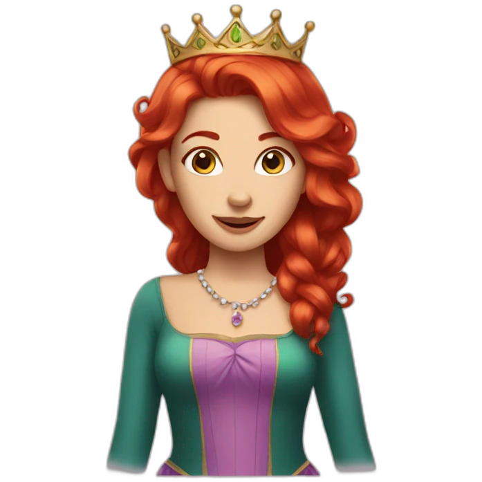 red hair princess emoji