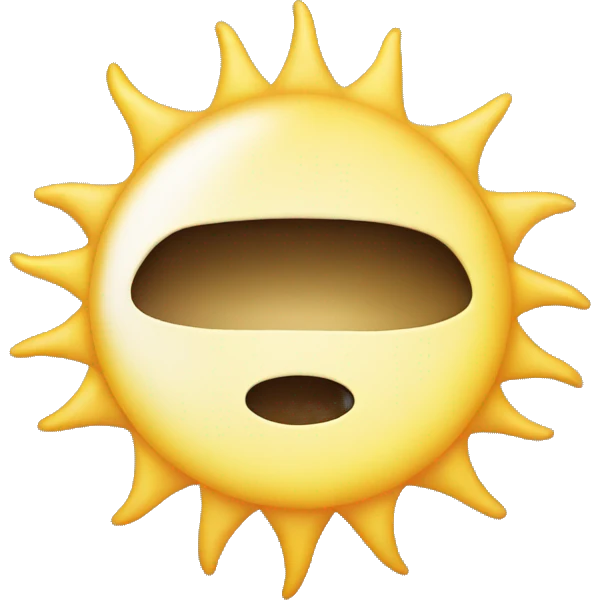 sun without face emoji