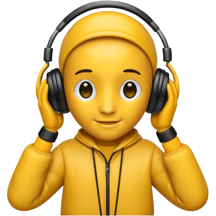 DJ bee with headphones emoji