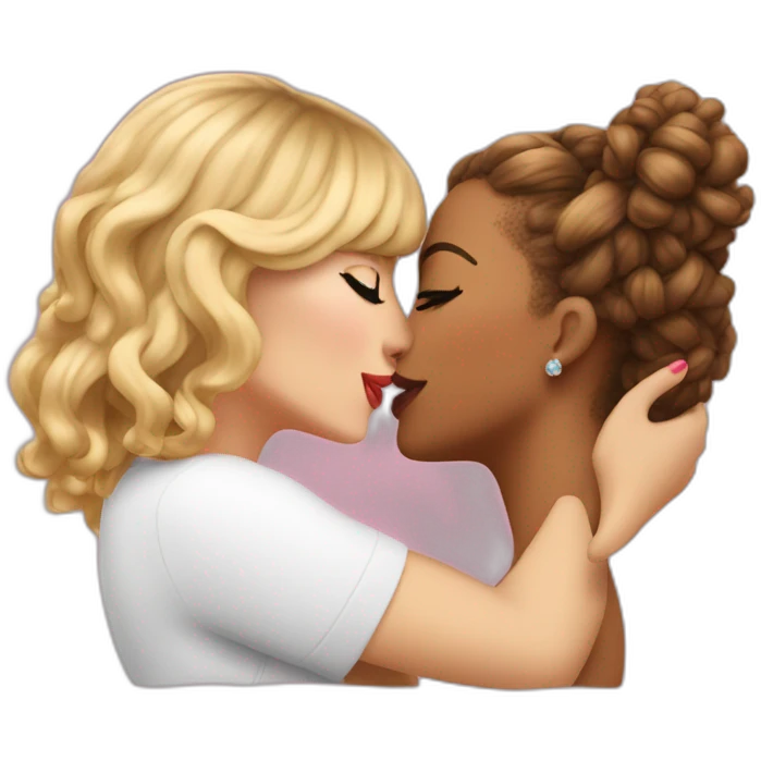 taylor swift and doja cat kissing emoji