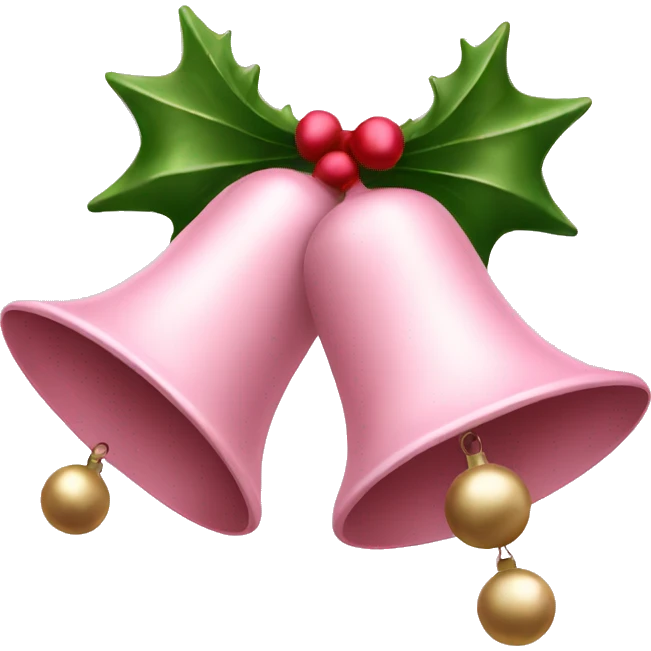 Light pink Christmas bells emoji