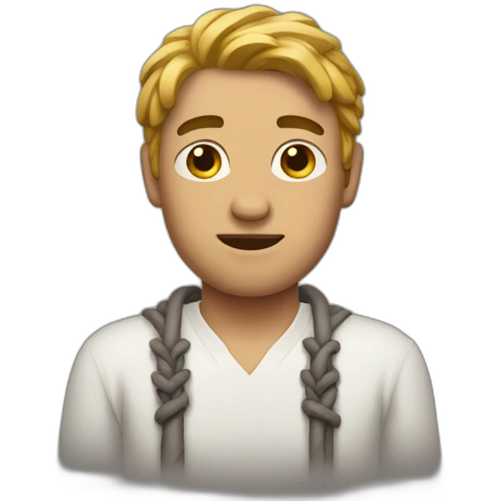 The man with his hands tied emoji