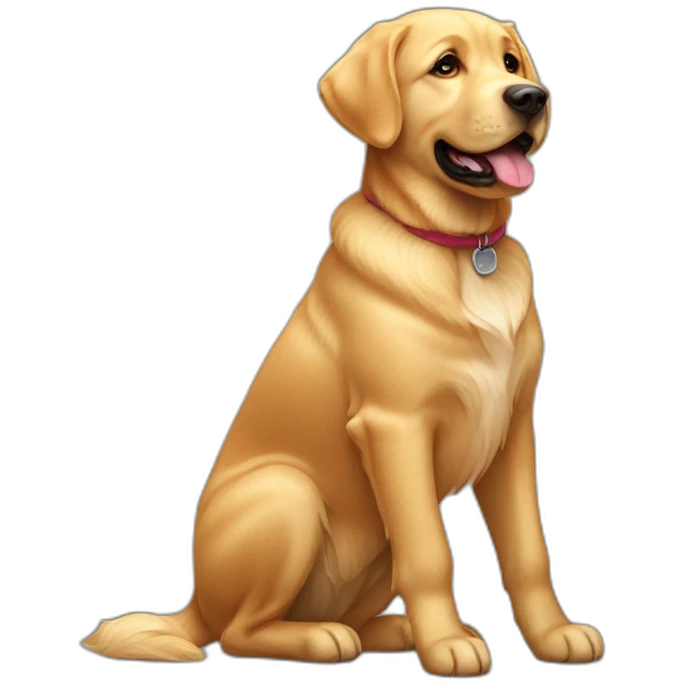 Perro labrador golden retriever emoji
