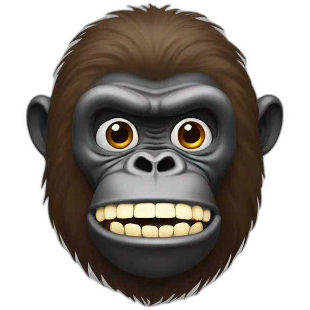 Gorille qui tien une saucisse emoji