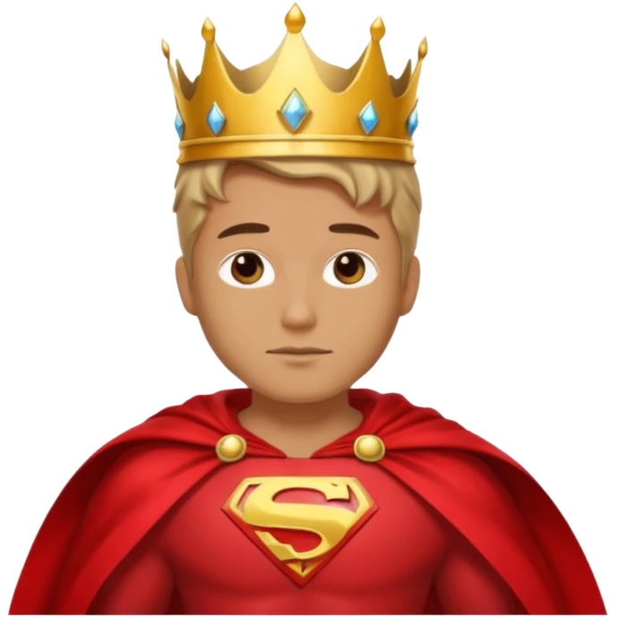 suuperhero with crown emoji