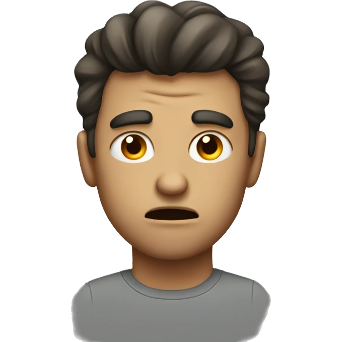 A guy who is moody or angry emoji