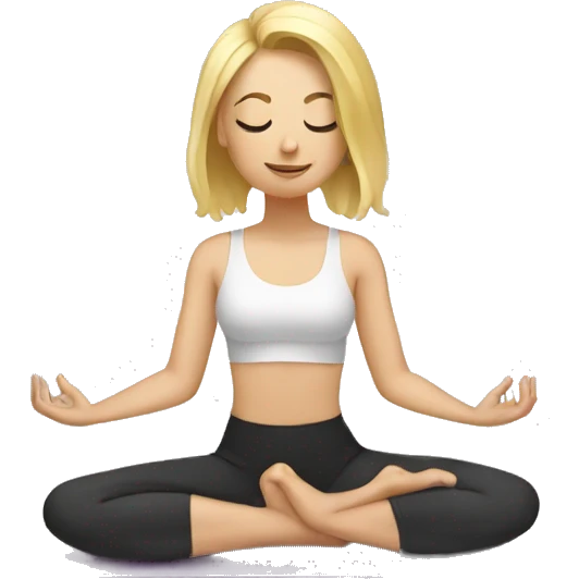 Blonde lady doing yoga emoji