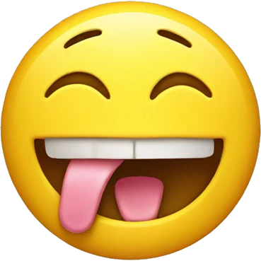 Sming emoji with yellow bone in their mouth emoji