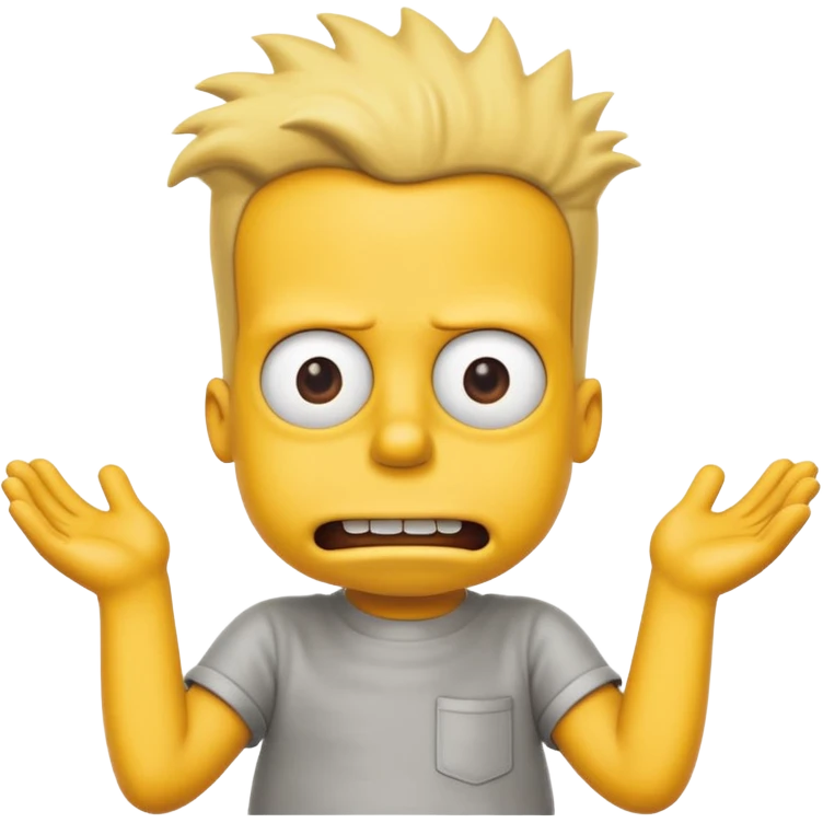 Bart Simpson saying eat my shorts  emoji
