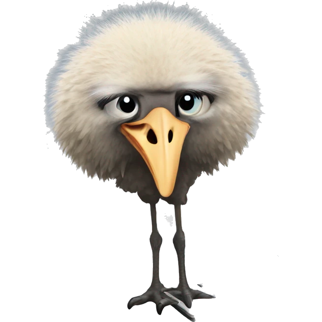 Ostrich smashing a computer  emoji