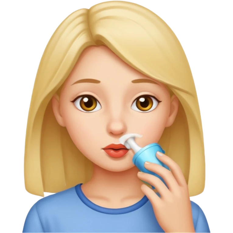 Girl sniffing emoji