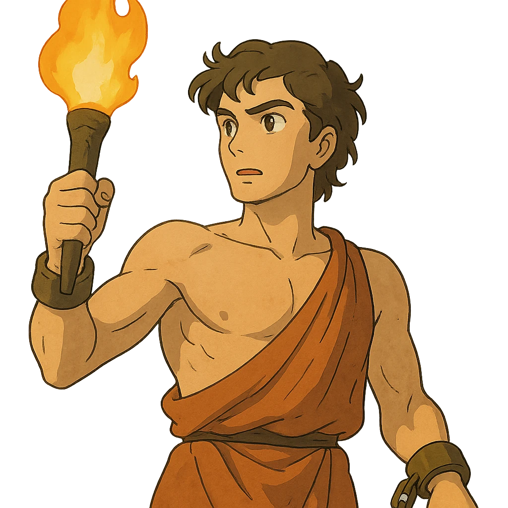 ghibli style Prometheus emoji