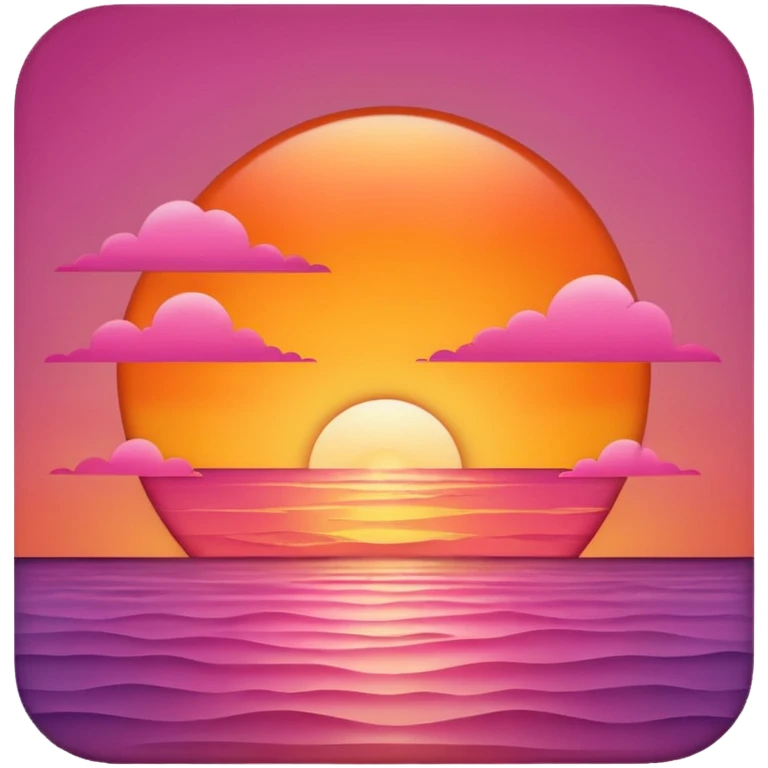 summer-themed emoji of a summer sunset emoji