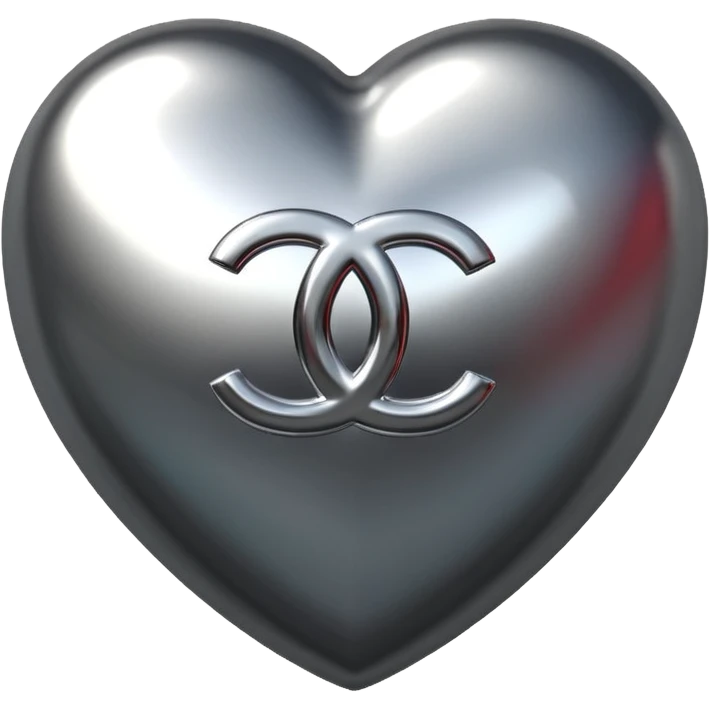 Chanel sport logo chrome glossy heart emoji