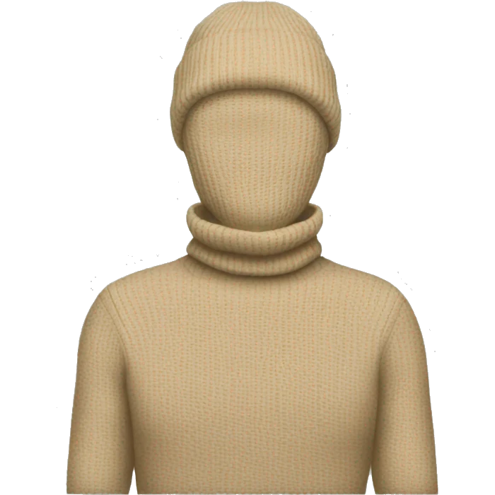Beige turtleneck clothes  emoji